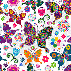 Image showing Seamless spring pattern