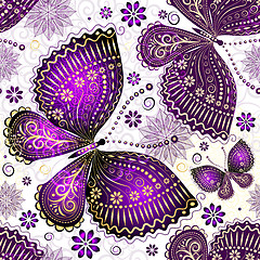 Image showing Seamless spring white pattern 