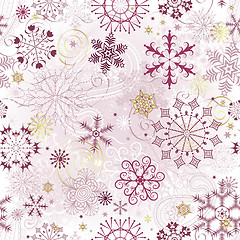 Image showing Christmas pink seamless pattern