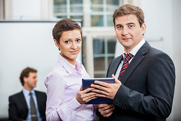 Image showing business people working in office teamwork 