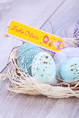 Image showing festive traditional easter egg decoration 