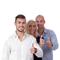 Image showing happy people business team group together 