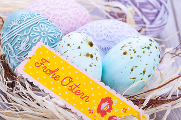 Image showing festive traditional easter egg decoration 