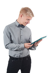 Image showing Man with tablet on his hands