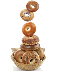 Image showing Bagels  On White Background
