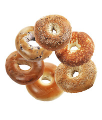 Image showing Bagels  On White Background