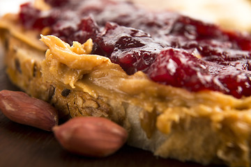 Image showing Peanut Butter and Jelly Sandwich