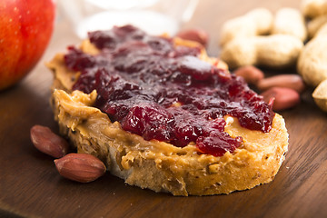 Image showing Peanut Butter and Jelly Sandwich