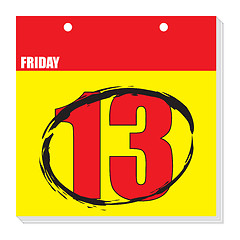 Image showing calendar fri 13