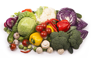 Image showing Collection of fresh vegetables