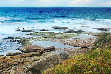 Image showing Tidal rocks Tamarama