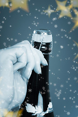 Image showing Opening champagne bottle