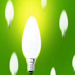 Image showing Falling bulbs