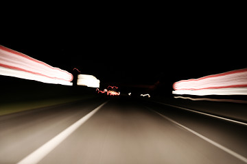 Image showing Night on the road