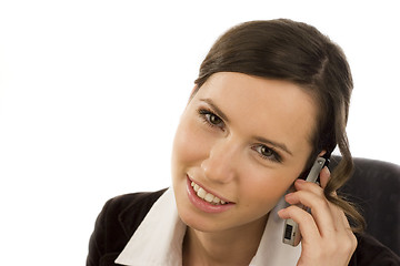 Image showing Woman with cell phone