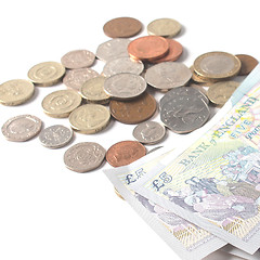 Image showing Pound note and coin