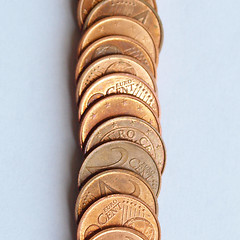Image showing Euro coins