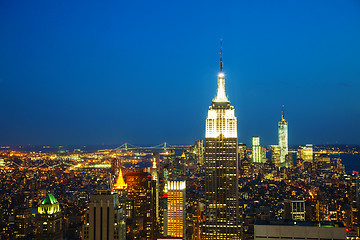 Image showing New York City cityscape in the night