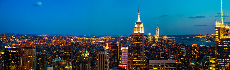 Image showing New York City cityscape in the night