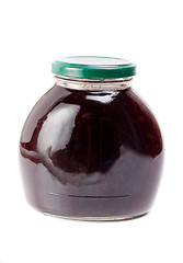 Image showing red jam isolation on  white  background