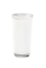 Image showing milk in the glass isolated on the  white background 