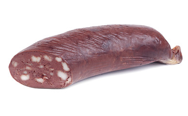 Image showing  Sausage isolated on white background  Meat product.