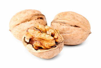 Image showing Walnuts  isolated on a white background 