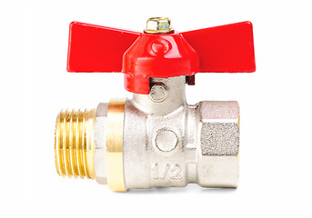 Image showing water valve set isolated on white background 