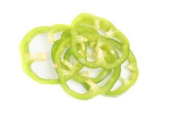 Image showing green pepper isolated on white background 