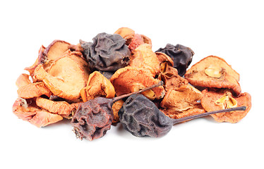 Image showing Dried fruit isolation on white  background