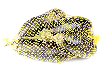Image showing eggplant in a grid on a white background isolated