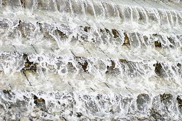 Image showing Water encroaching on the stairs. 