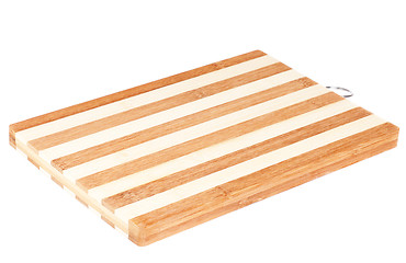 Image showing bamboo cutting board isolated on the white background 