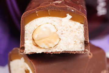 Image showing chocolate bar as background 