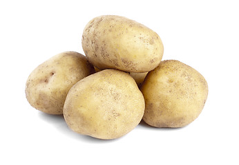 Image showing potatoes isolated on white background close up