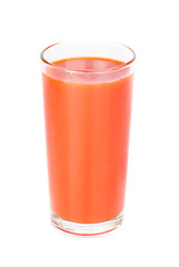 Image showing tomato juice glass isolated on white background 