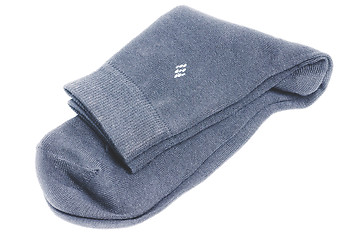 Image showing Gray man's sock on a white background. 