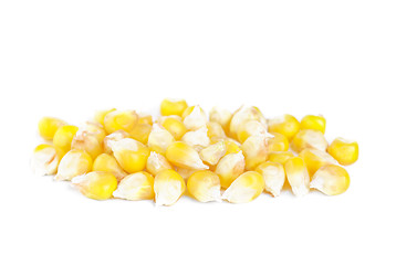Image showing fresh whole kernel corn isolated on white 