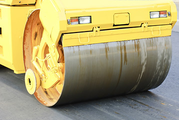 Image showing road engineeringb(yellow road rollers )