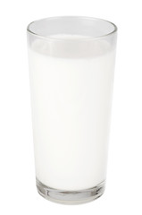 Image showing milk in the glass isolated on the  white background 