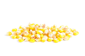 Image showing fresh whole kernel corn isolated on white