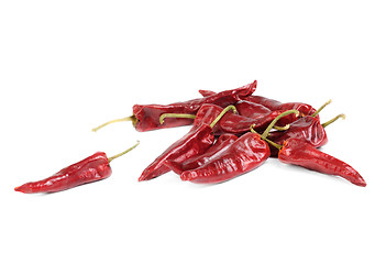 Image showing some hot red pepper isolation on white 