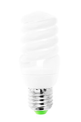 Image showing Energy saving  light bulb on white bakground 