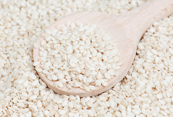 Image showing sesame  and  spoon, macro