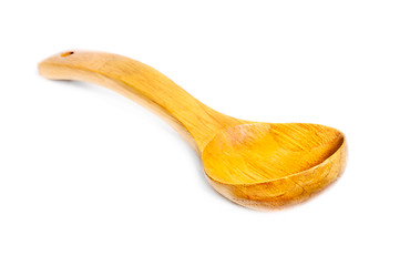 Image showing Wooden spoon on white background 