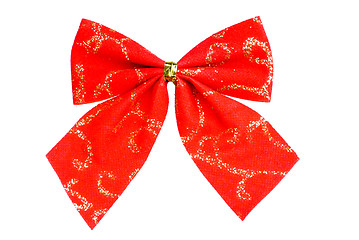 Image showing one red ribbons  isolation  on white