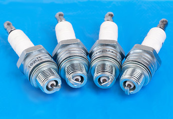 Image showing spark-plug on the blue background 