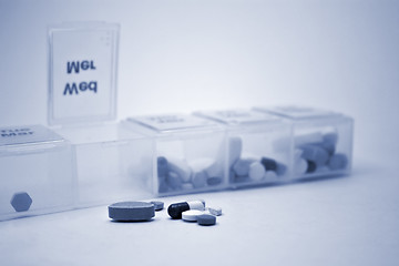 Image showing Pill Sorter Blue