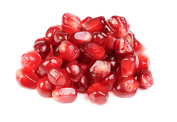Image showing Pomegranate  seeds isolated on white background 