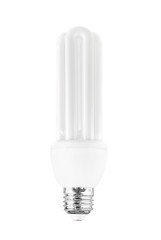 Image showing Energy saving light bulb on white bakground 